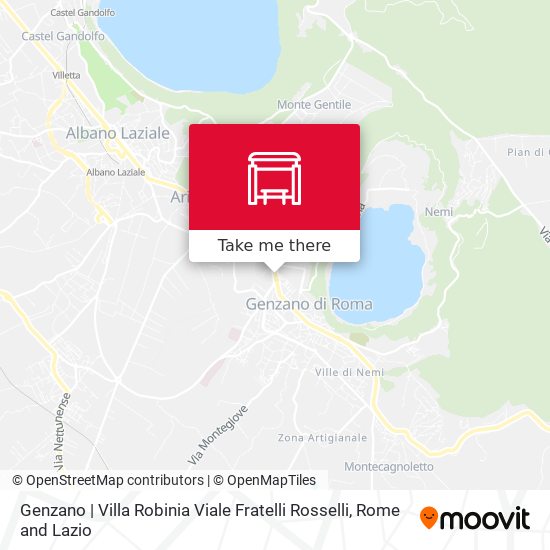 Genzano | Villa Robinia Viale Fratelli Rosselli map
