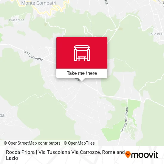 Rocca Priora - Tuscolana Street Carrozze Street map