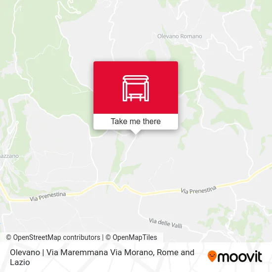 Olevano | Via Maremmana Via Morano map