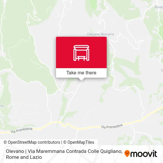 Olevano | Via Maremmana Contrada Colle Quigliano map