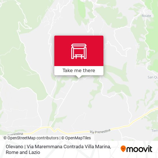 Olevano | Via Maremmana Contrada Villa Marina map