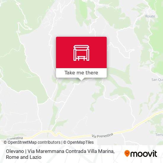 Olevano | Via Maremmana Contrada Villa Marina map