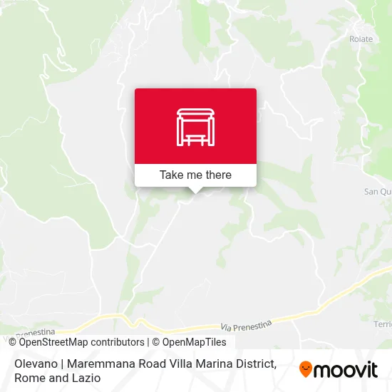 Olevano | Maremmana Road Villa Marina District map