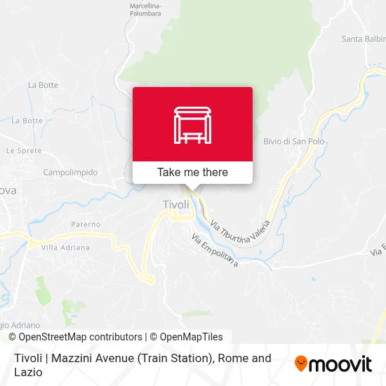 Tivoli | Mazzini Avenue (Train Station) map