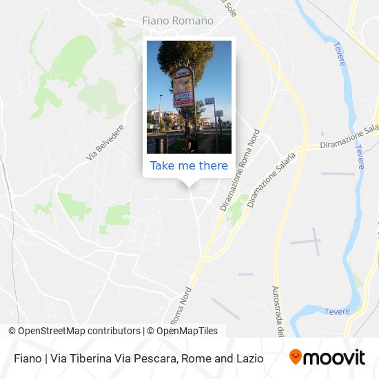 Fiano | Via Tiberina Via Pescara map