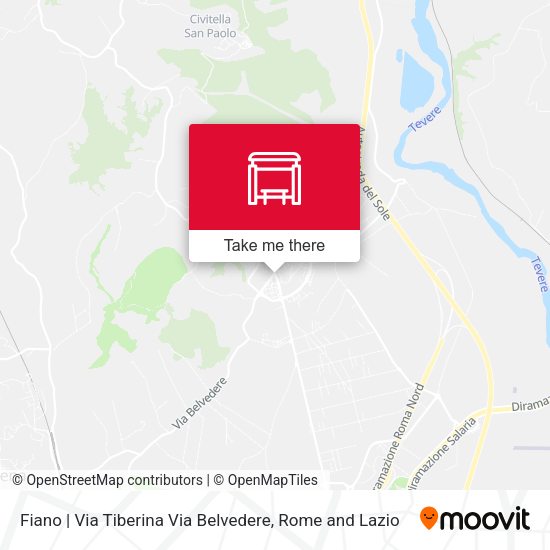 Fiano | Via Tiberina Via Belvedere map