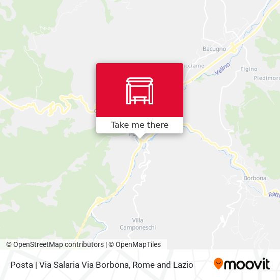 Posta | Via Salaria Via Borbona map