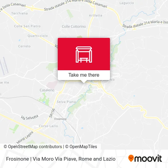 Frosinone | Moro Street Piave Street map