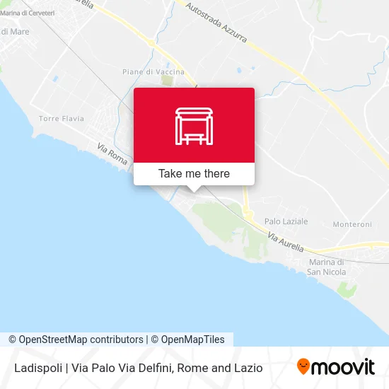 Ladispoli | Via Palo Via Delfini map