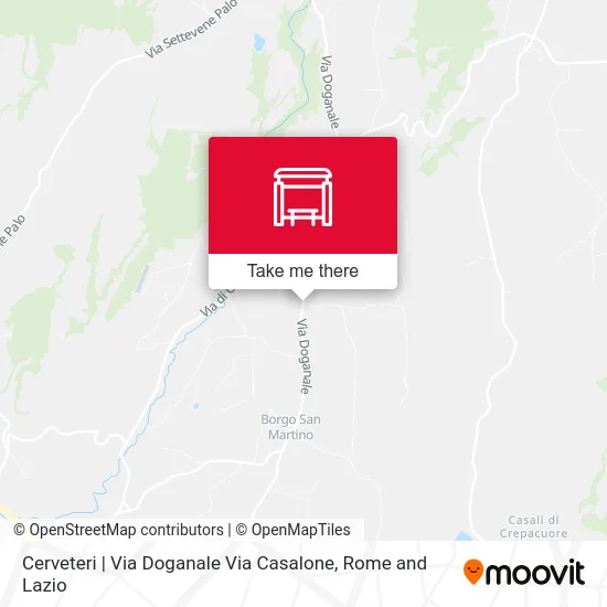 Cerveteri | Doganale Street Casalone Street map