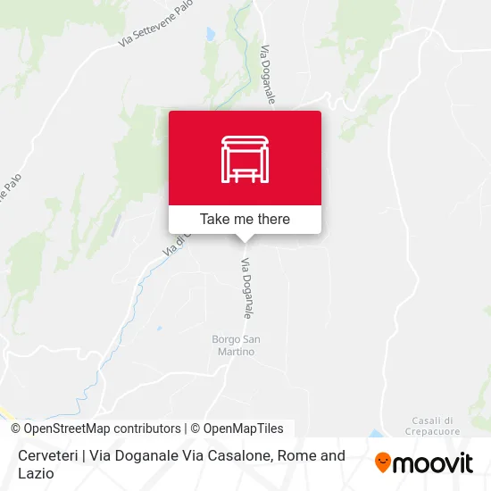 Cerveteri | Doganale Street Casalone Street map