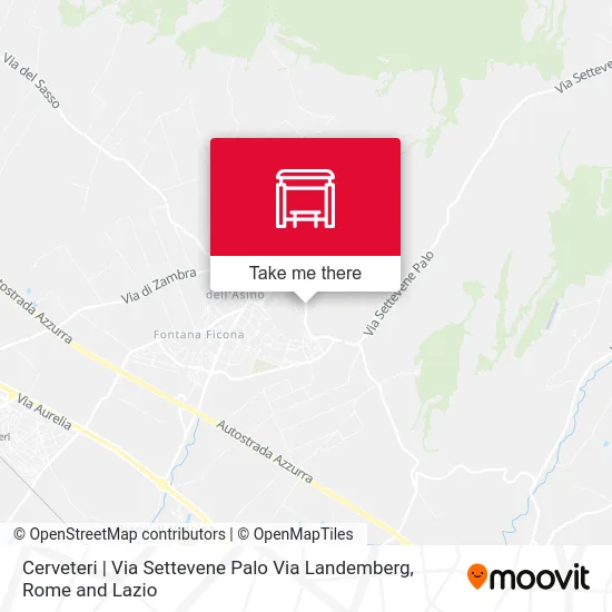Cerveteri - Settevene Palo Road Landemberg map