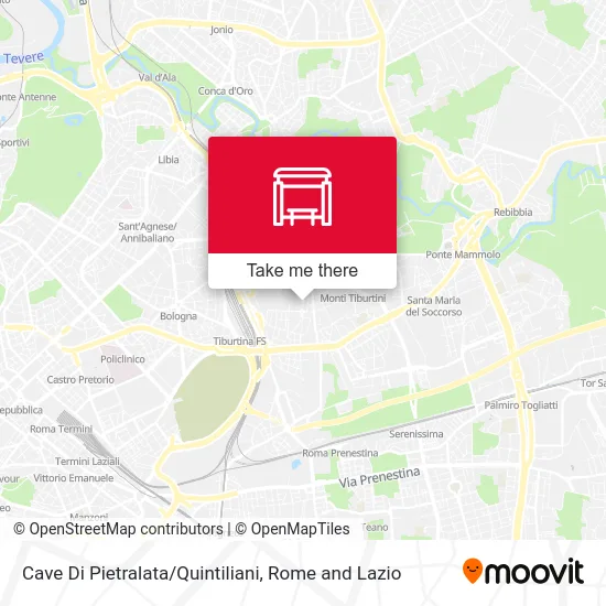 Cave Di Pietralata/Quintiliani map