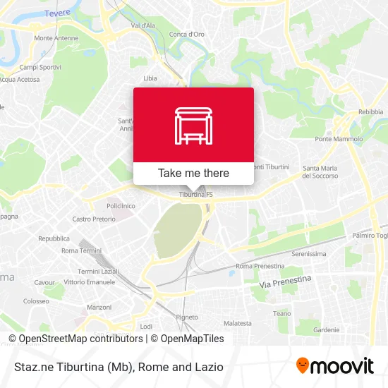 Tiburtina Station (Metro B) map