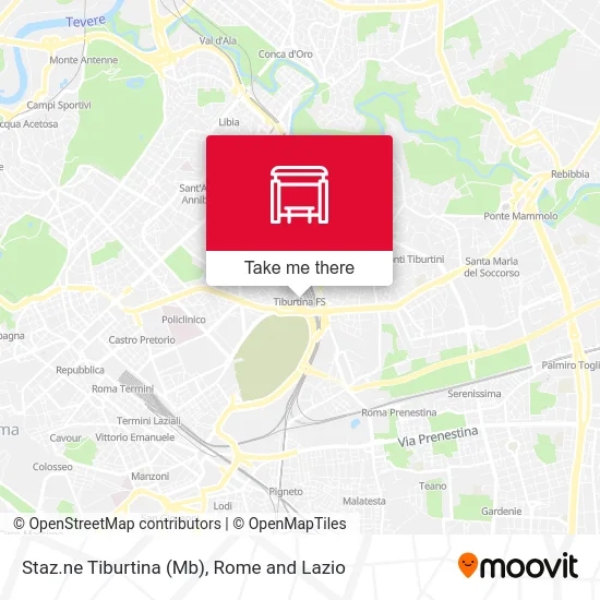 Tiburtina Station (Metro B) map
