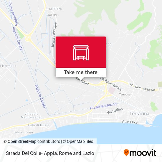 Strada Del Colle- Appia map