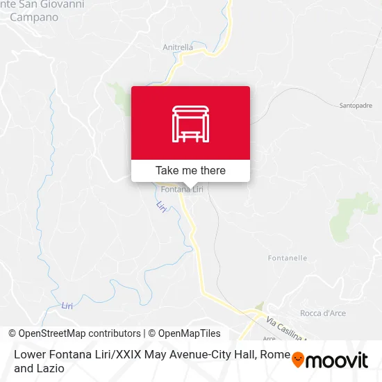 Lower Fontana Liri / XXIX May Avenue-City Hall map