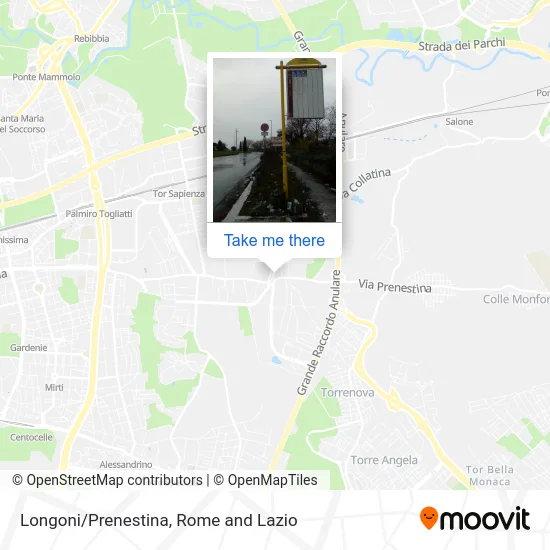 Longoni/Prenestina map