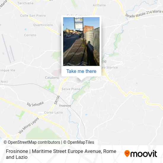 Frosinone | Maritime Street Europe Avenue map