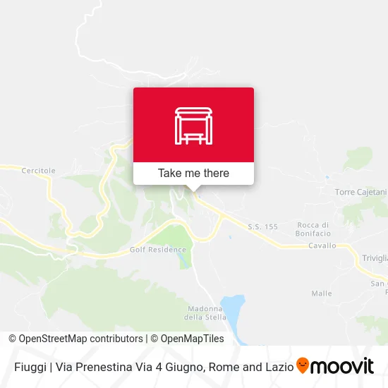 Fiuggi | Prenestina Road June 4th Street map