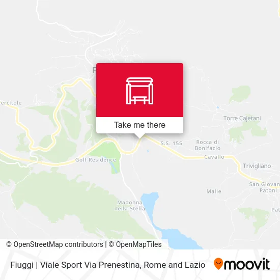 Fiuggi | Sport Avenue Prenestina Road map