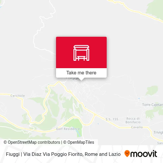 Fiuggi | Diaz Street Poggio Fiorito map