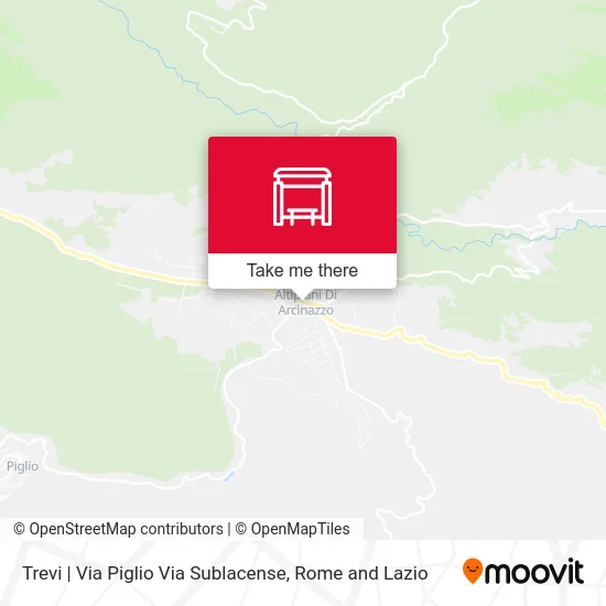Trevi | Piglio Street Sublacense Street map