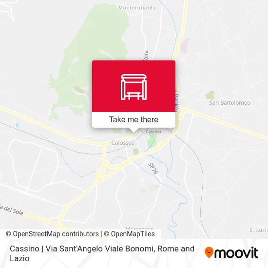 Cassino | Sant'Angelo Road Bonomi Avenue map
