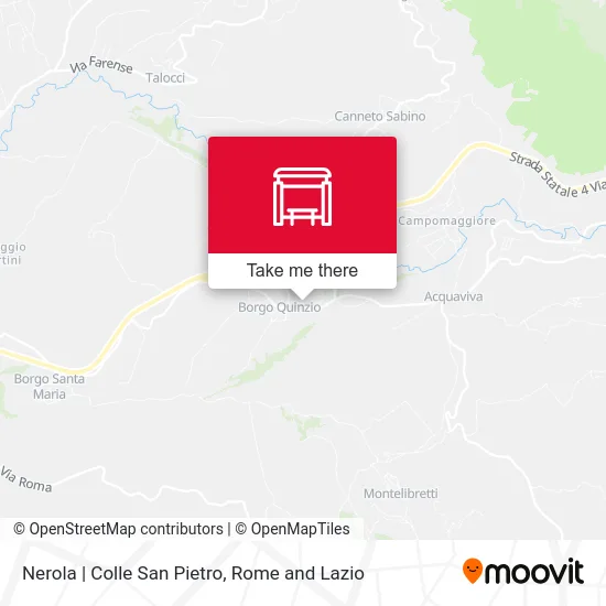 Nerola | Colle San Pietro map