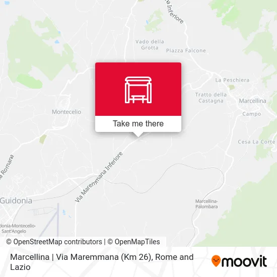 Marcellina - Via Maremmana (Km 26) map