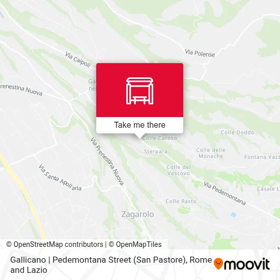 Gallicano | Pedemontana Street (San Pastore) map