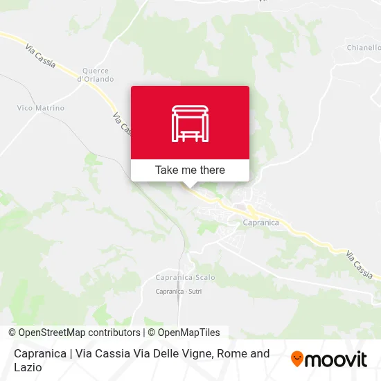 Capranica | Via Cassia Via Delle Vigne map