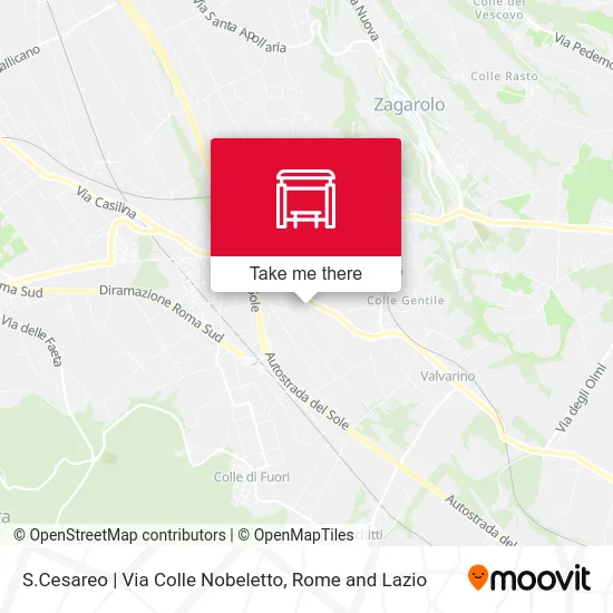 S.Cesareo | Colle Nobeletto Road map