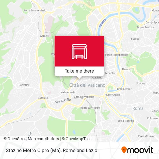 Staz.ne Metro Cipro (Ma) map