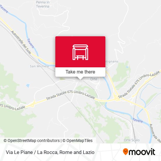 Via Le Piane / La Rocca map