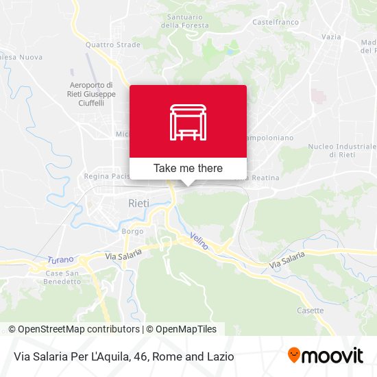 Via Salaria Per L'Aquila, 46 map