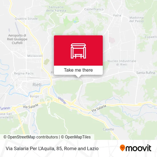 Salaria Street to L'Aquila, 85 map