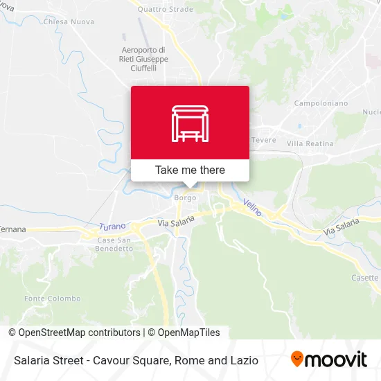 Salaria Street - Cavour Square map