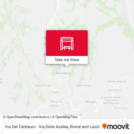 Via Del Centauro - Via Delle Azalee map