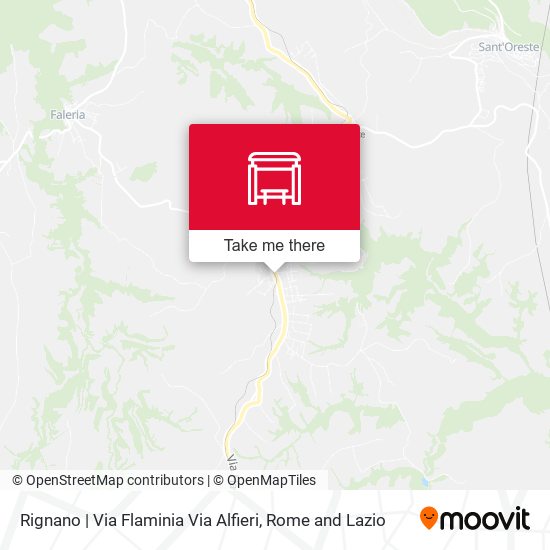Rignano | Via Flaminia Via Alfieri map