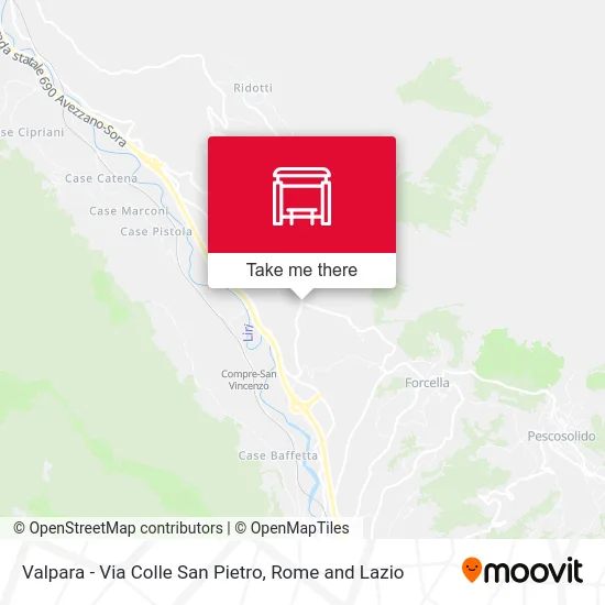 Valpara - Via Colle San Pietro map