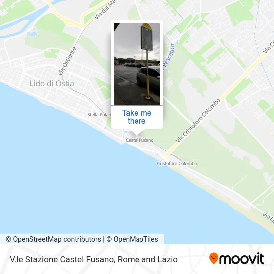 Castel Fusano Station Avenue map