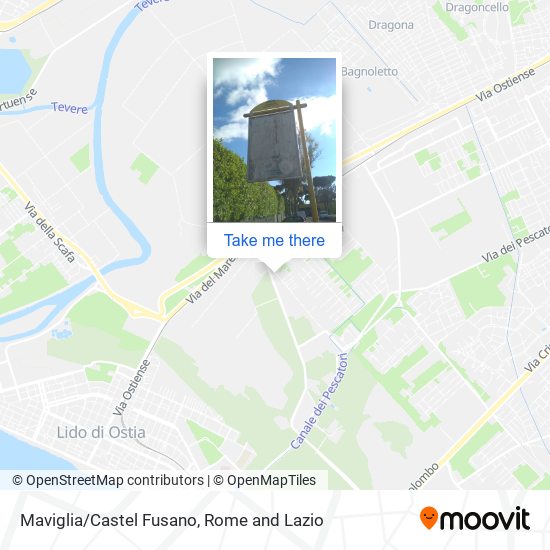 Maviglia/Castel Fusano map