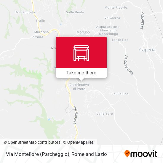 Via Montefiore (Parcheggio) map