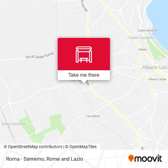 Roma - Sanremo map