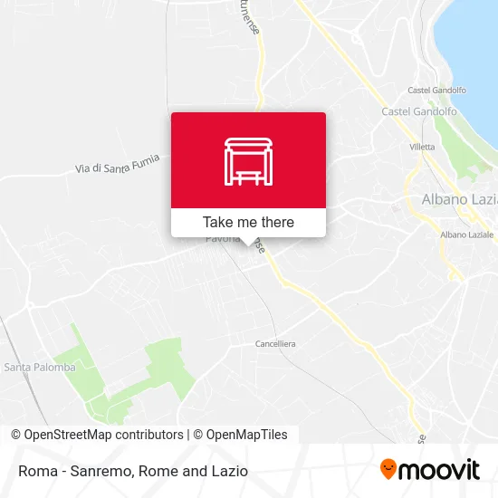 Roma - Sanremo map