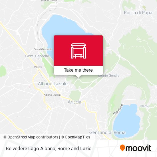 Belvedere Lago Albano map