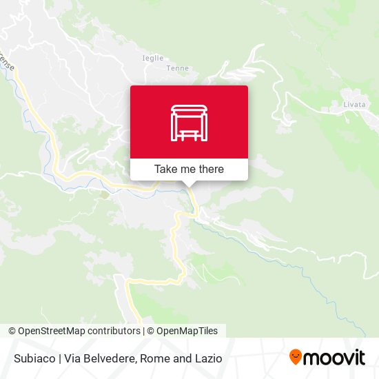 Subiaco | Via Belvedere map