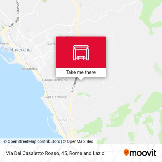 Via Del Casaletto Rosso, 45 map