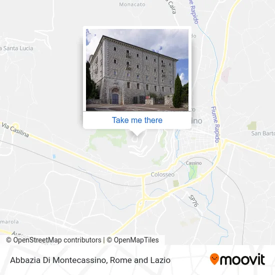 Montecassino Abbey map